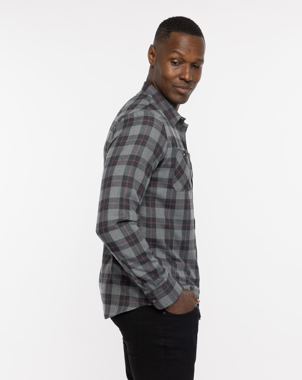 CLOUD FLANNEL PLAID BUTTON-UP 1
