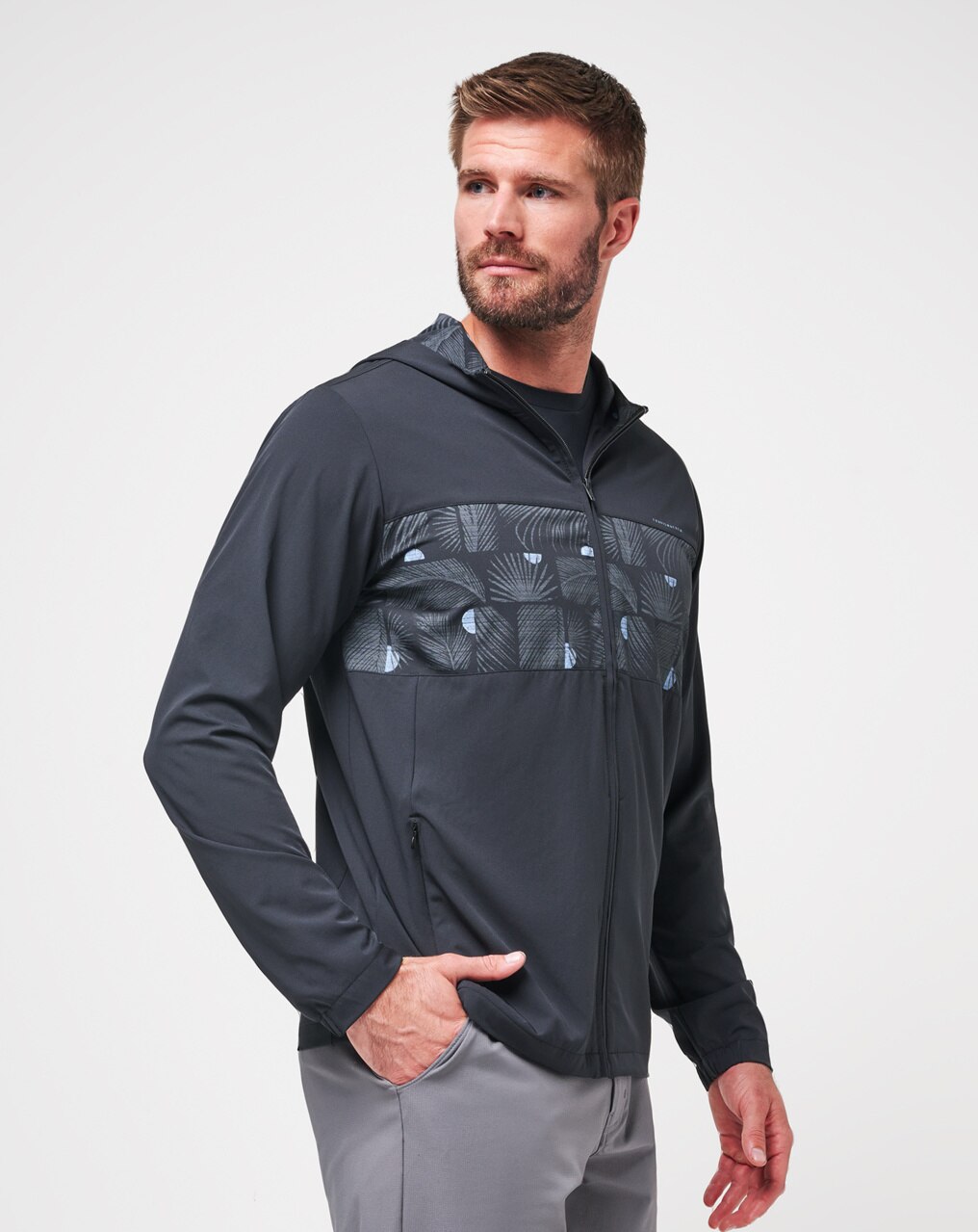TECH HOODIE STRIPED FULL ZIP 1