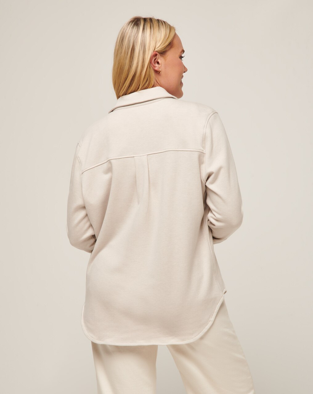 WOMENS CLOUD FLEECE WOMENS BUTTON UP SHACKET 3