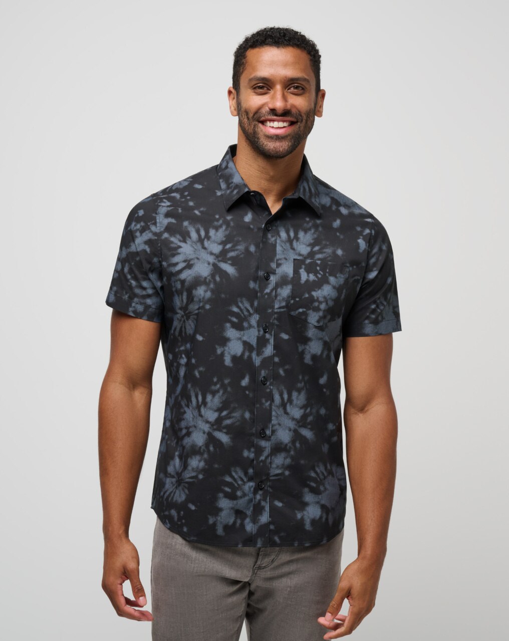 WARMER TIDES WOVEN BUTTON-UP 1
