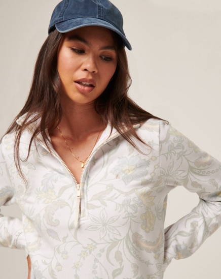 DAY ON THE BAY WOMENS CLOUD FLEECE HALF ZIP Image Thumbnail 0